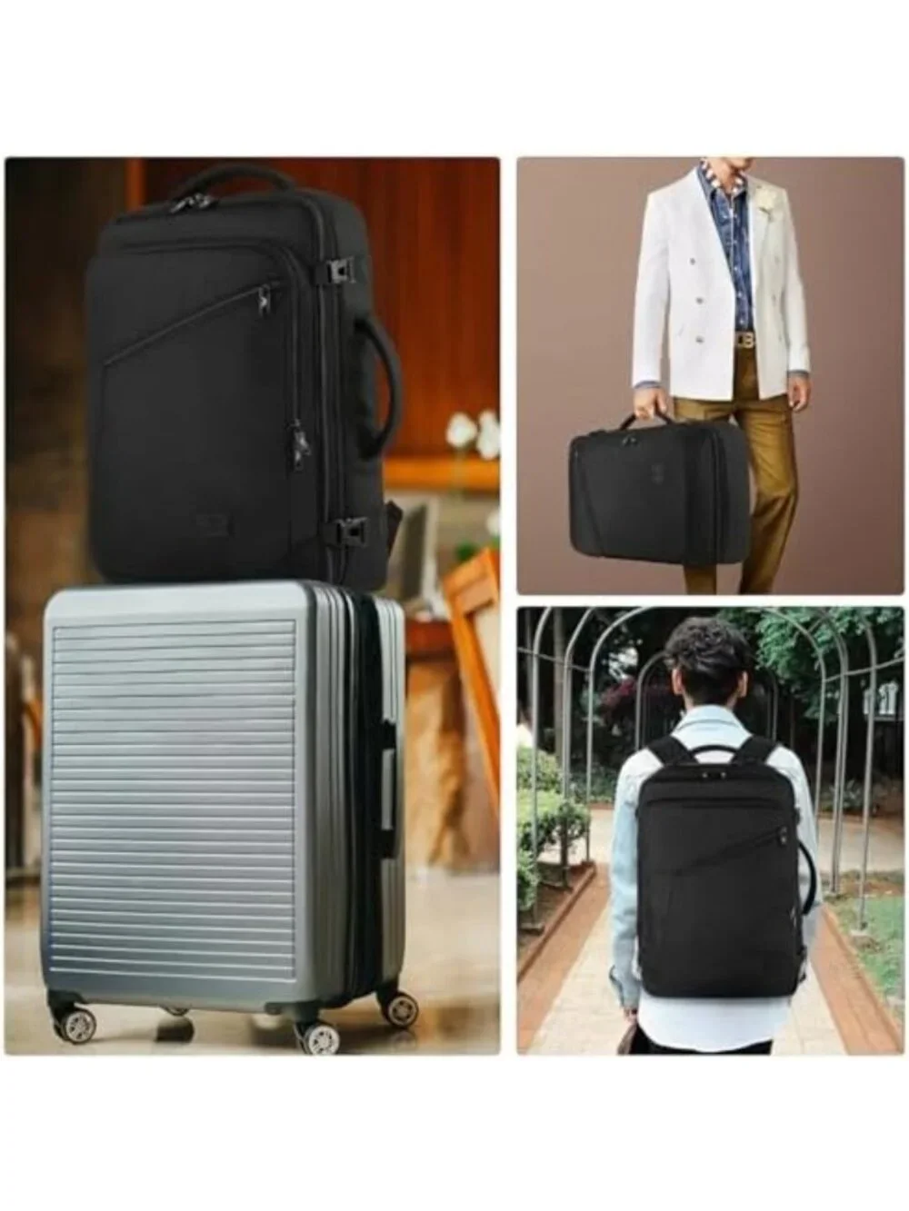 Extra Large Expandable Travel Backpack for Men, Versatile Carry-On Bag, Durable